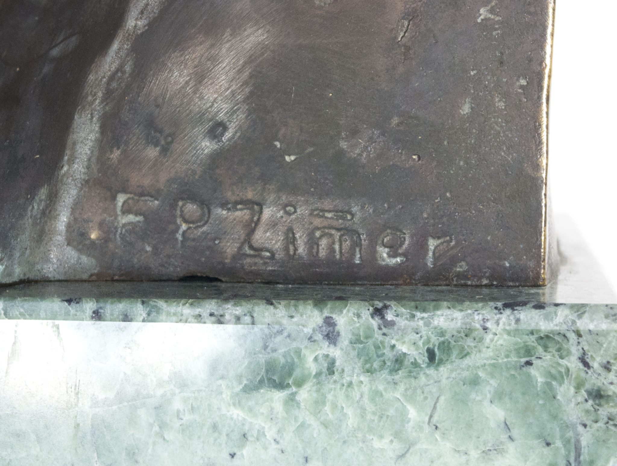 German World War I Frontsoldier bust (large size 30 cm) + matching Stahlhelmbund Plaque by artist Fritz P. Zimmer - VERY RARE - Image 50