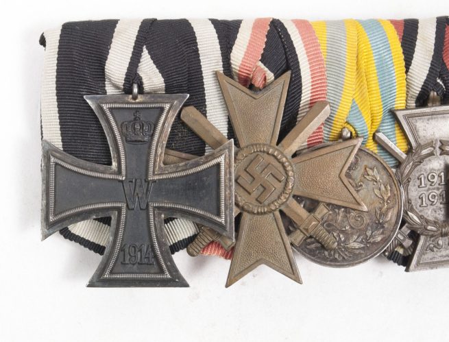 German medalbar with Ek2 + KVK2, FA medaille, FEK, DA, Treue Dienste, Westwall medals