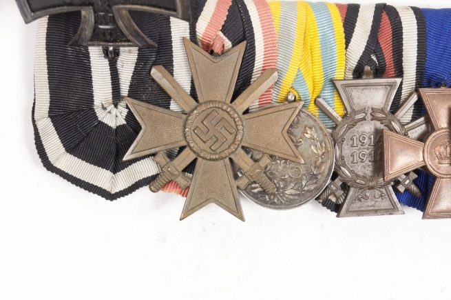 German medalbar with Ek2 + KVK2, FA medaille, FEK, DA, Treue Dienste, Westwall medals