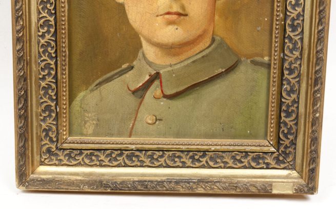 (Painting) World War I painting of German (Prussian) soldier in uniform