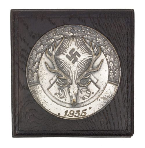 Reichsjägerschaft shootingsprize 1935 plaque in silver