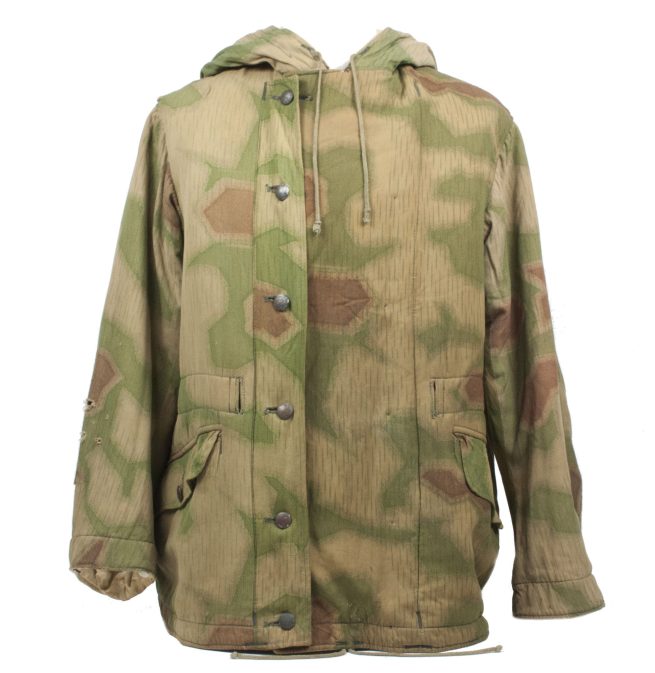 Reversible Sumpftarn winter parka with swamp camouflage pattern