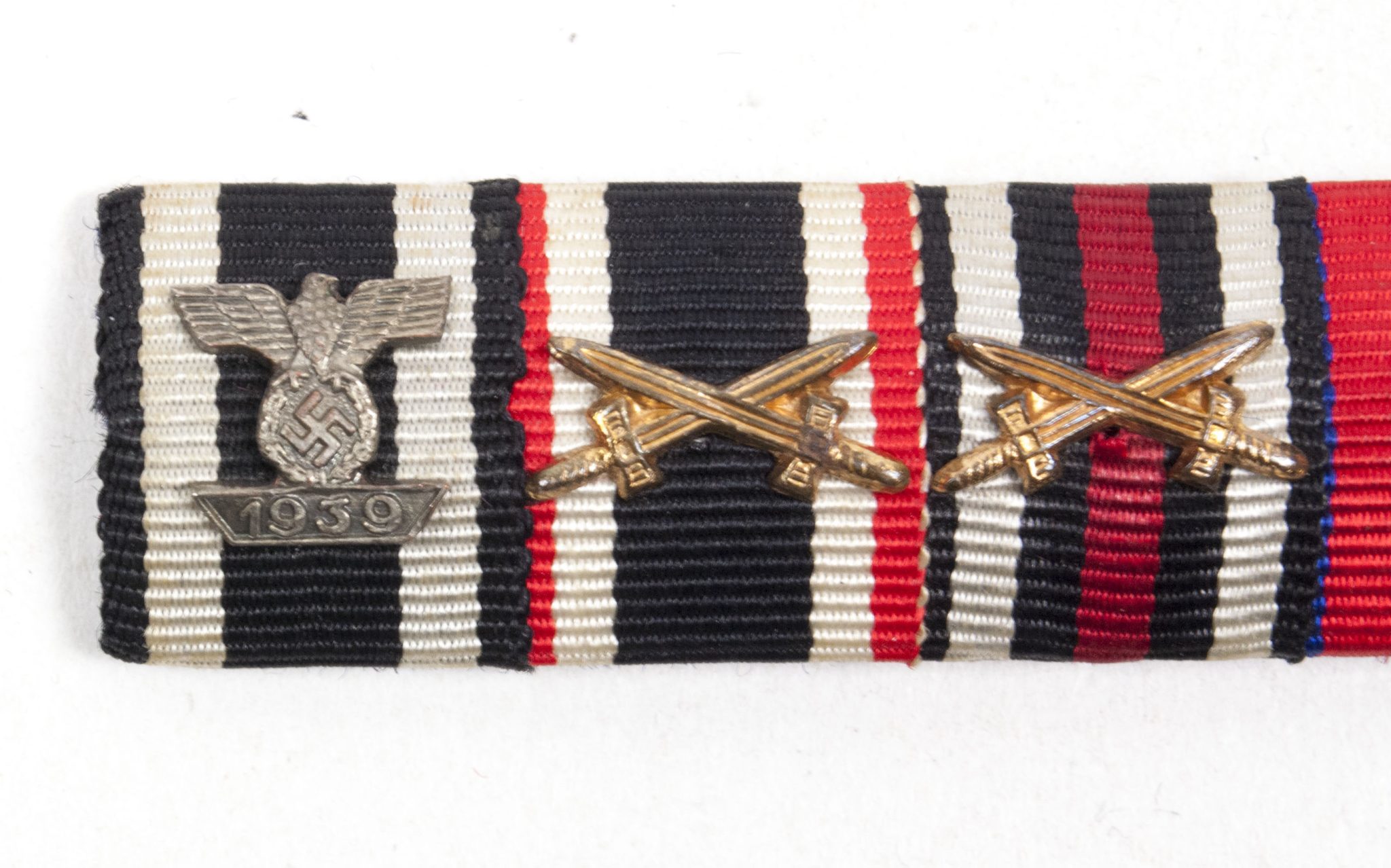 Ribbon with Ek2Wiederholungsspange + KVK2 + FEK + Oldenburg FA medal +Treue Dienst 25 Jahre medals + Dienstauszeichnung