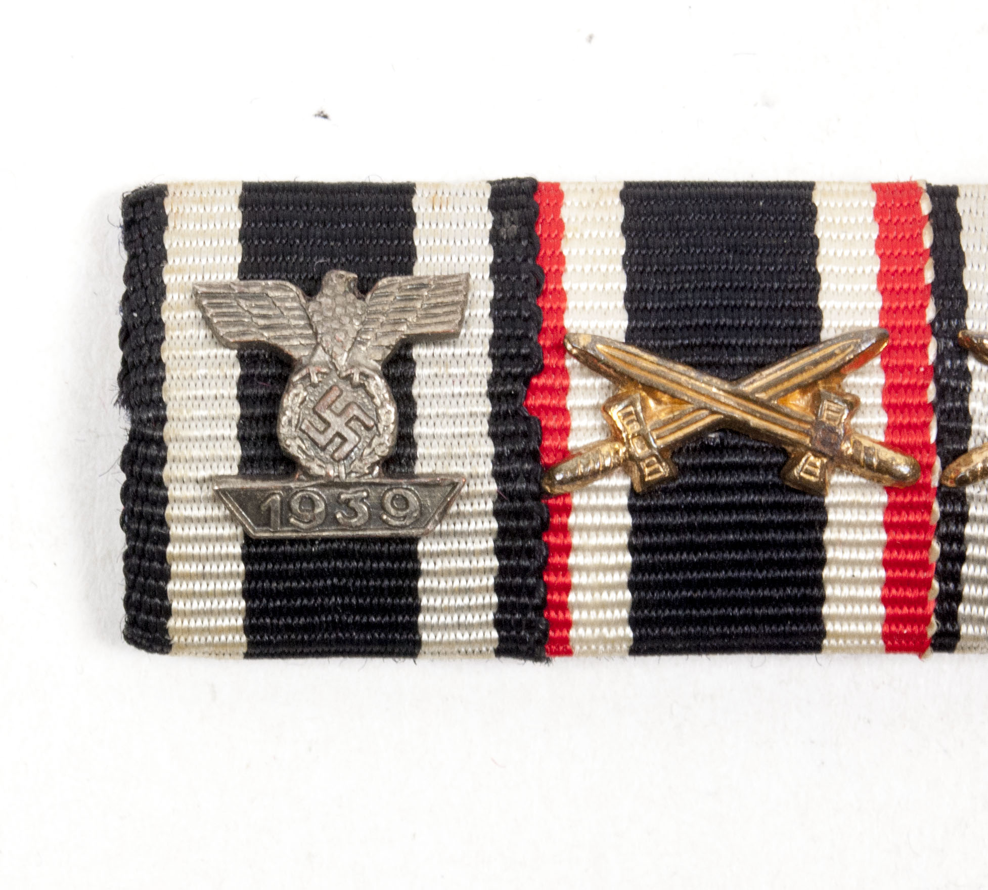 Ribbon with Ek2Wiederholungsspange + KVK2 + FEK + Oldenburg FA medal +Treue Dienst 25 Jahre medals + Dienstauszeichnung