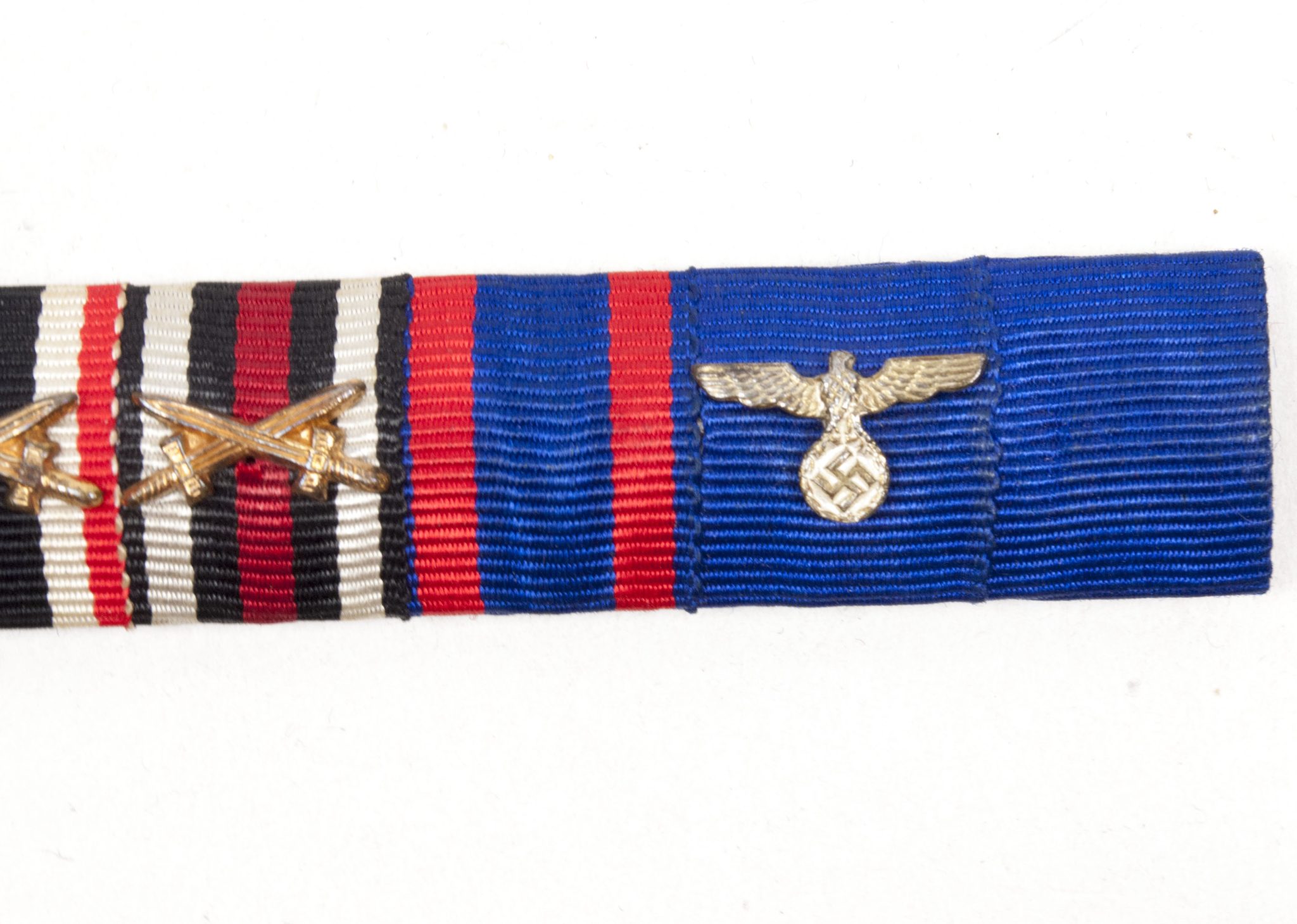 Ribbon with Ek2Wiederholungsspange + KVK2 + FEK + Oldenburg FA medal +Treue Dienst 25 Jahre medals + Dienstauszeichnung