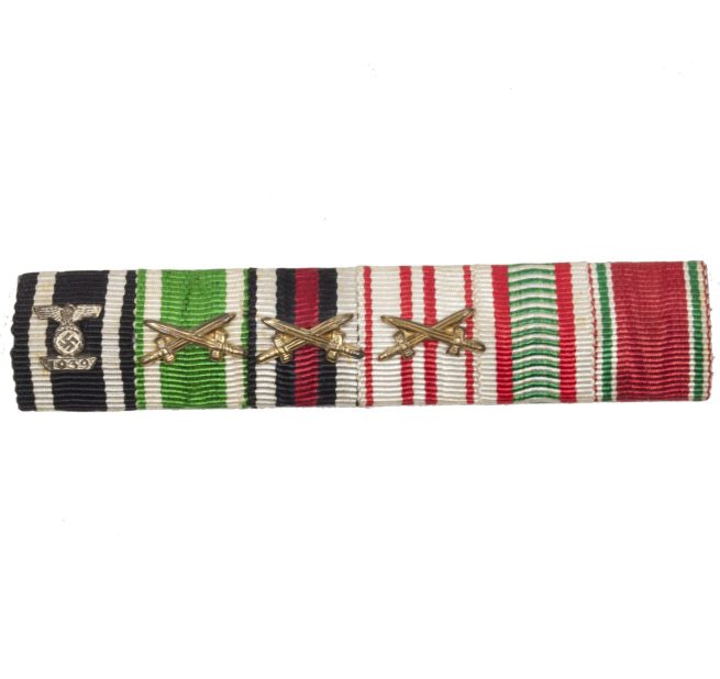 Ribbon with Ek2Wiederholungsspange + Saxonia Albrechtsorden + FEK + WWI Austria Hungaria Romania Commemorative medals