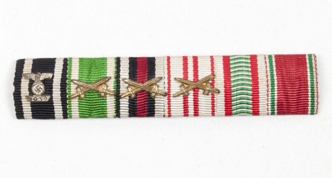 Ribbon with Ek2Wiederholungsspange + Saxonia Albrechtsorden + FEK + WWI Austria Hungaria Romania Commemorative medals