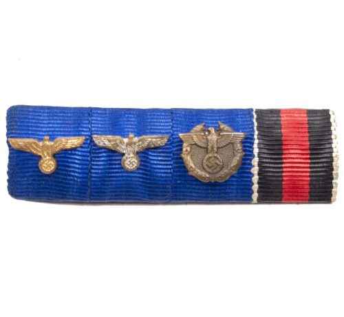 Wehrmacht (Heer) Ribbon with Dienstauszeichnung 8 + 4 Jahre + Zollgrenzschutz + Sudeten annexation medal