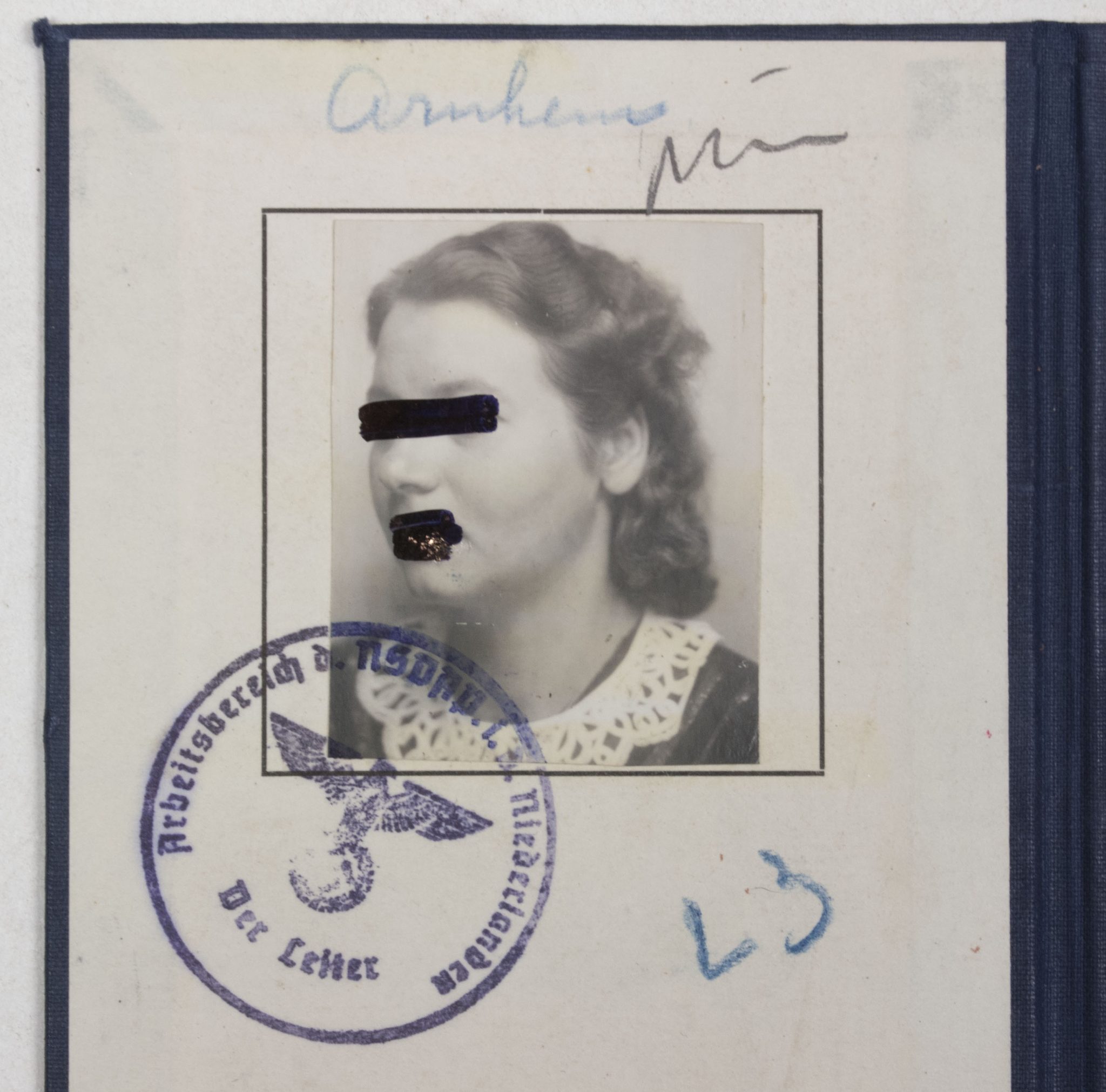 Arbeitsbereich der NSDAP in den Niederlande Ausweis - RARE