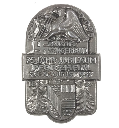 Badischer Sängerbund 75 Jähr Jubiläum Pforzheim 28.-30. Augustus 1937
