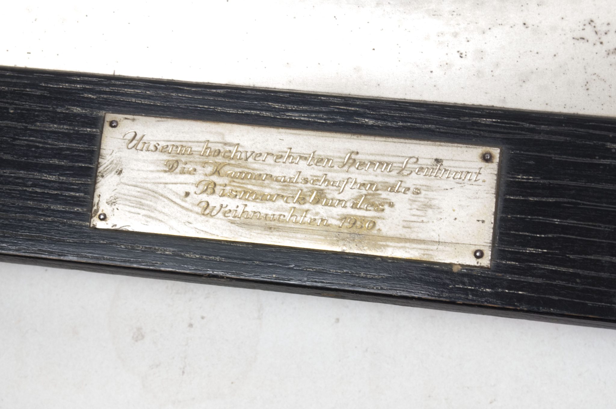 German World War I Frontsoldier plaque by artist Fritz P. Zimmer (awarded by Bismarckbund in 1930) – VERY RARE