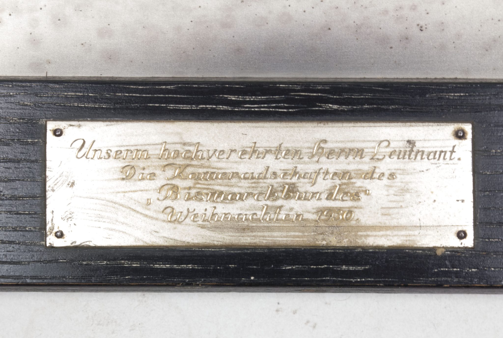 German World War I Frontsoldier plaque by artist Fritz P. Zimmer (awarded by Bismarckbund in 1930) – VERY RARE