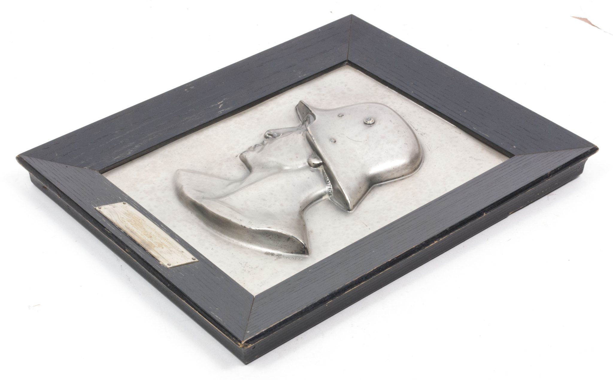 German World War I Frontsoldier plaque by artist Fritz P. Zimmer (awarded by Bismarckbund in 1930) – VERY RARE