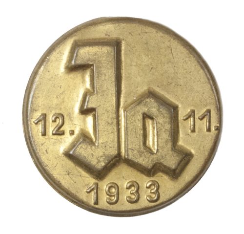 German pro-Hitler “JA” propaganda 1933 Elections badge