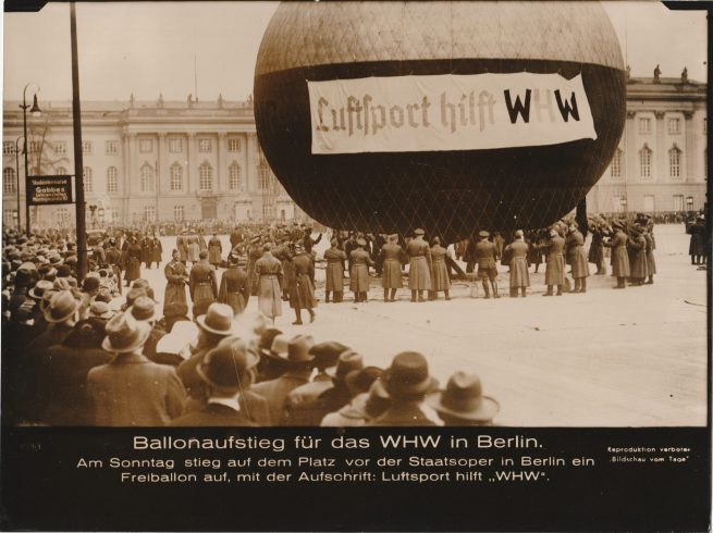 (Pressphoto) Ballonaufstieg für das WHW in Berlin (24x18cm)