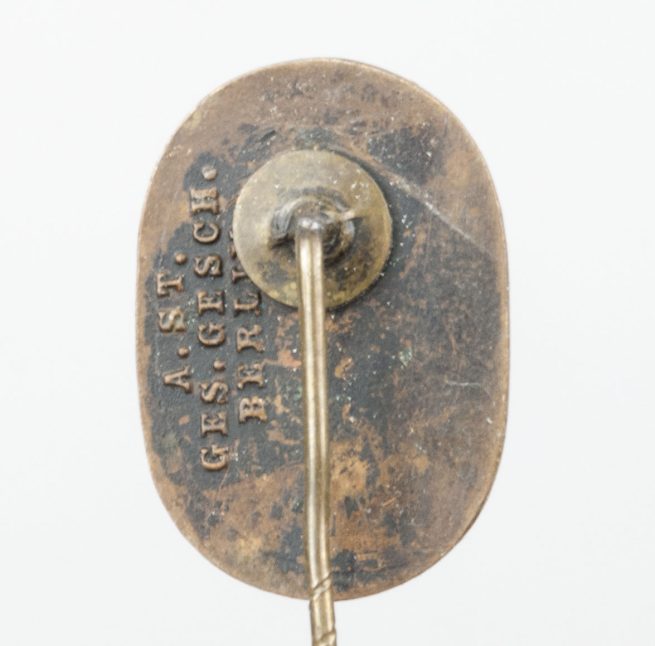 Reichsarbeitsdienst (RAD) Arbeitsdank stickpin abzeichen (A. ST. GES GESCH Berlin)