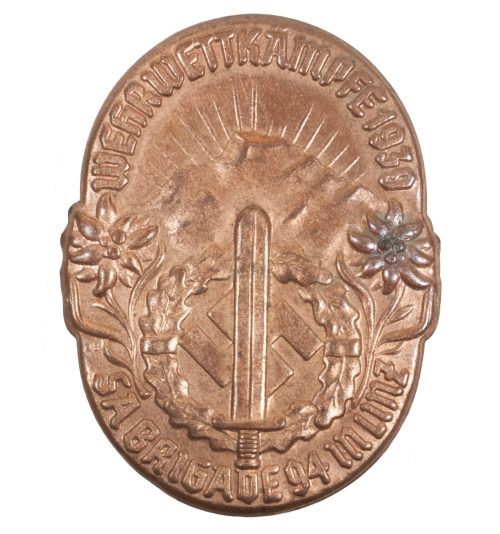 SA Brigade 94 Munz - Wehrwettkämpfe 1939 abzeichen