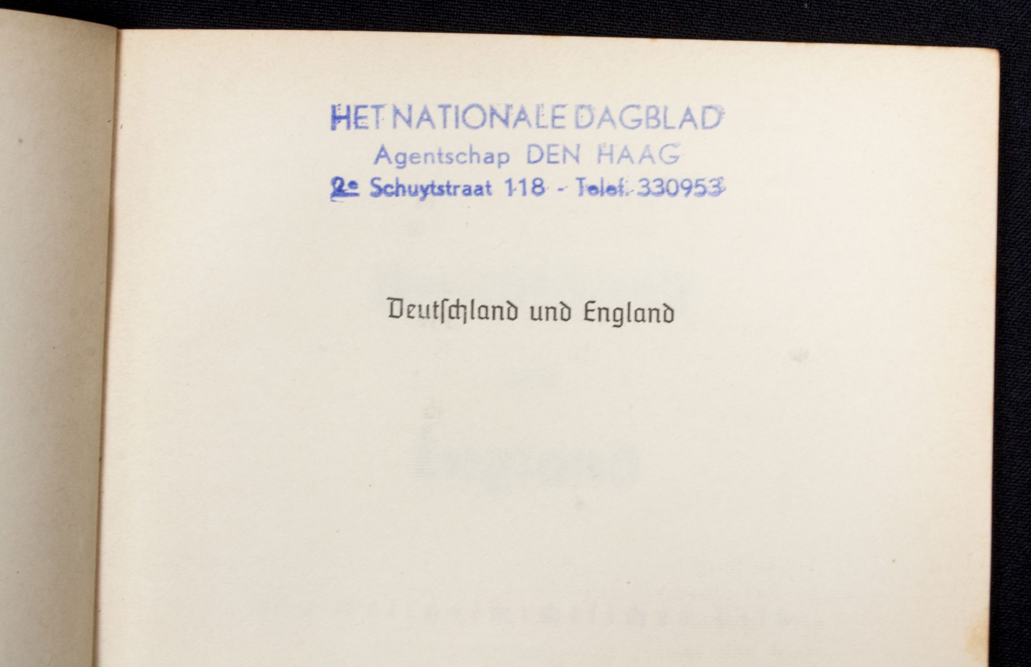 (Brochure) Karl Alexander v. Müller - Deutschland und England (Ahnenerbe Verlag) (