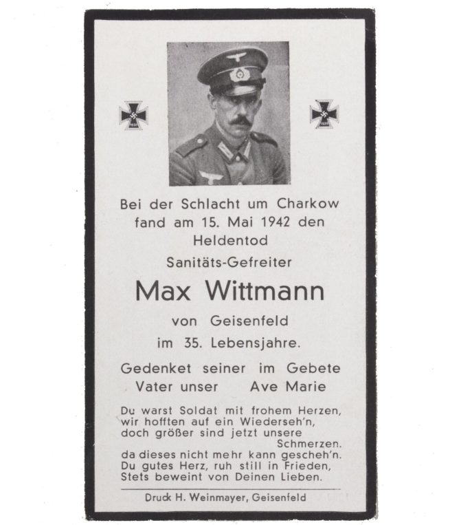 Deathcard Sanitäts-Gefreiter