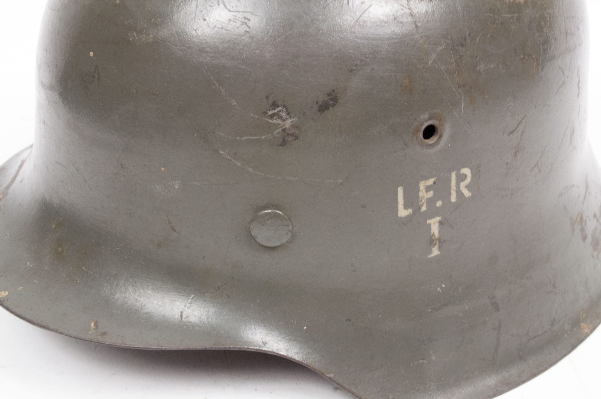 (Denmark) Collection of Five Danish WW2 reissued M42 “Lokal Forsvars Region I-V” helmets - One ex-SS reissued - rare - Image 11