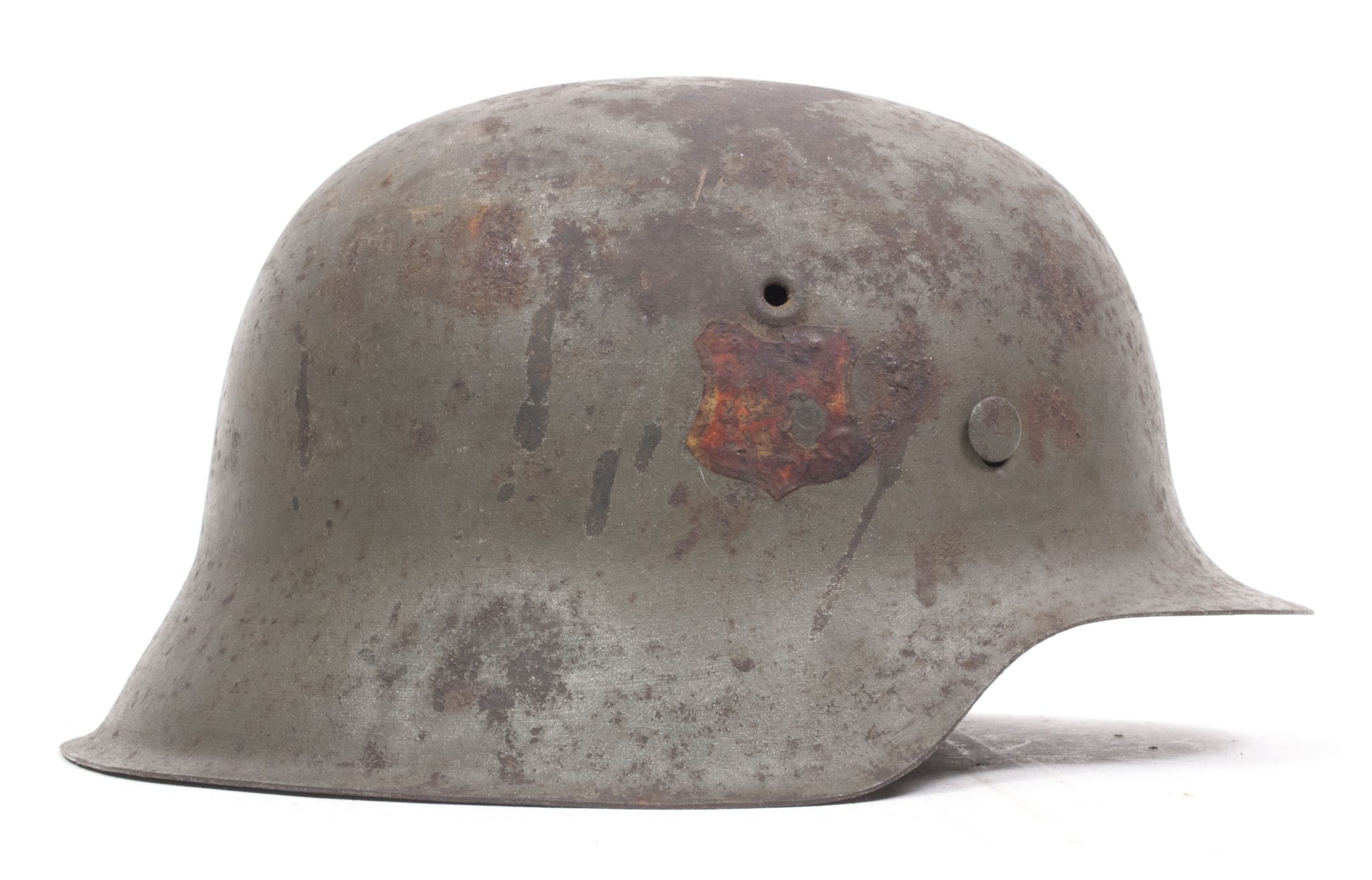 (Denmark) Collection of Five Danish WW2 reissued M42 “Lokal Forsvars Region I-V” helmets - One ex-SS reissued - rare - Image 118
