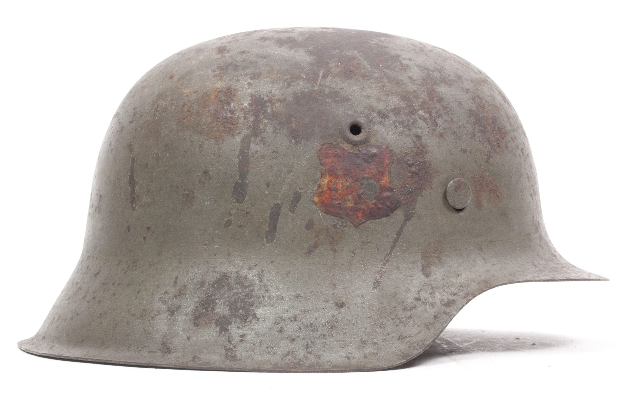 (Denmark) Collection of Five Danish WW2 reissued M42 “Lokal Forsvars Region I-V” helmets - One ex-SS reissued - rare - Image 119
