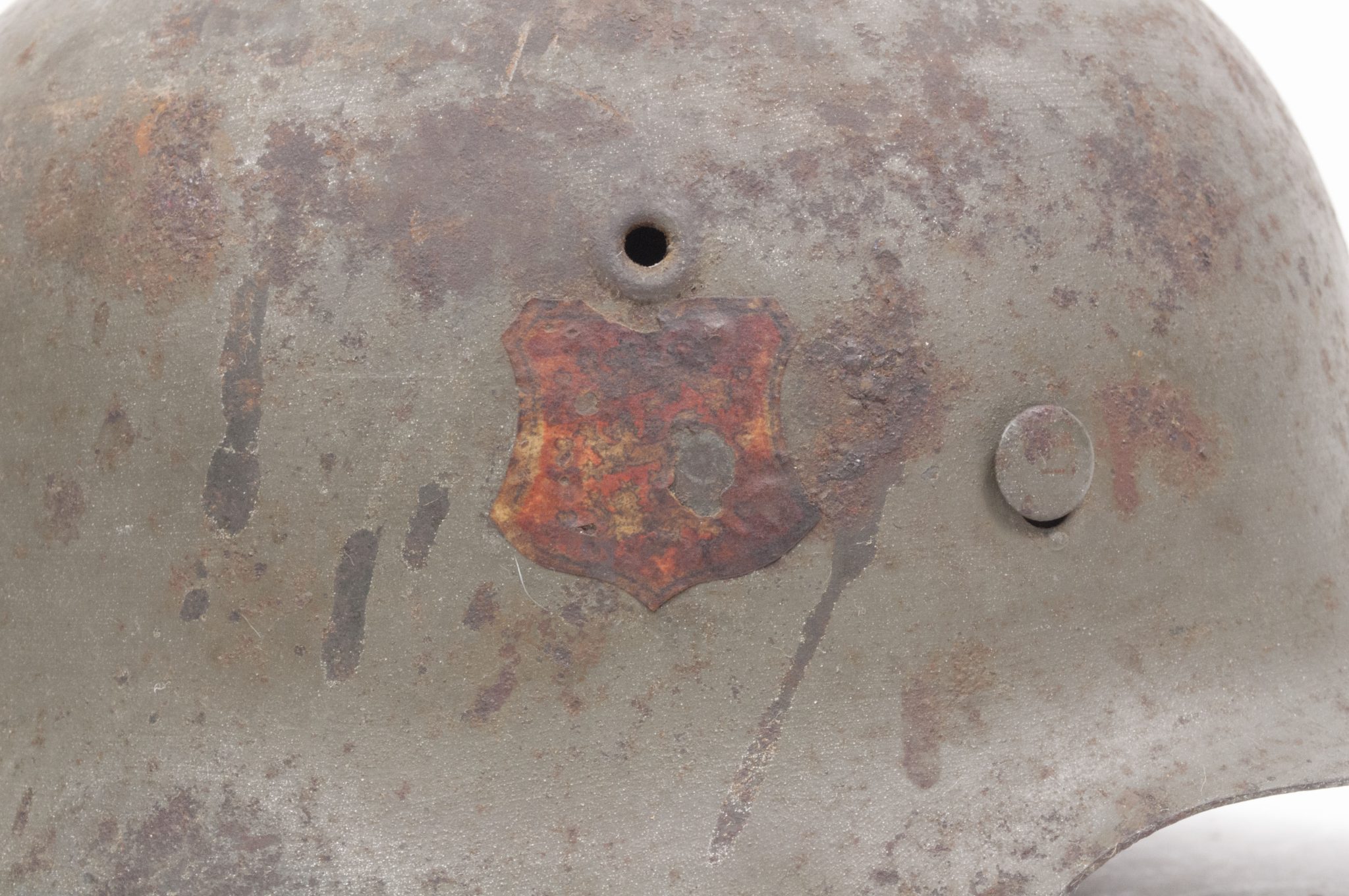 (Denmark) Collection of Five Danish WW2 reissued M42 “Lokal Forsvars Region I-V” helmets - One ex-SS reissued - rare - Image 123