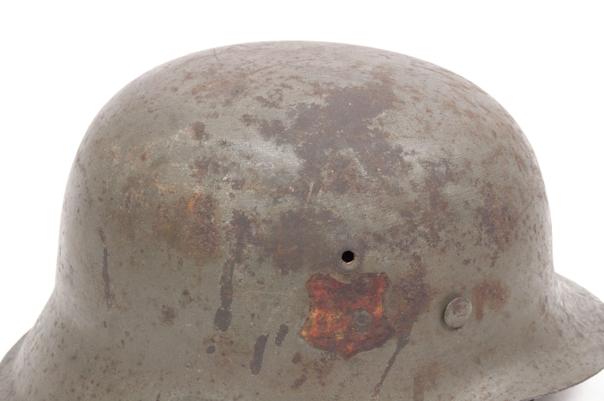 (Denmark) Collection of Five Danish WW2 reissued M42 “Lokal Forsvars Region I-V” helmets - One ex-SS reissued - rare - Image 125