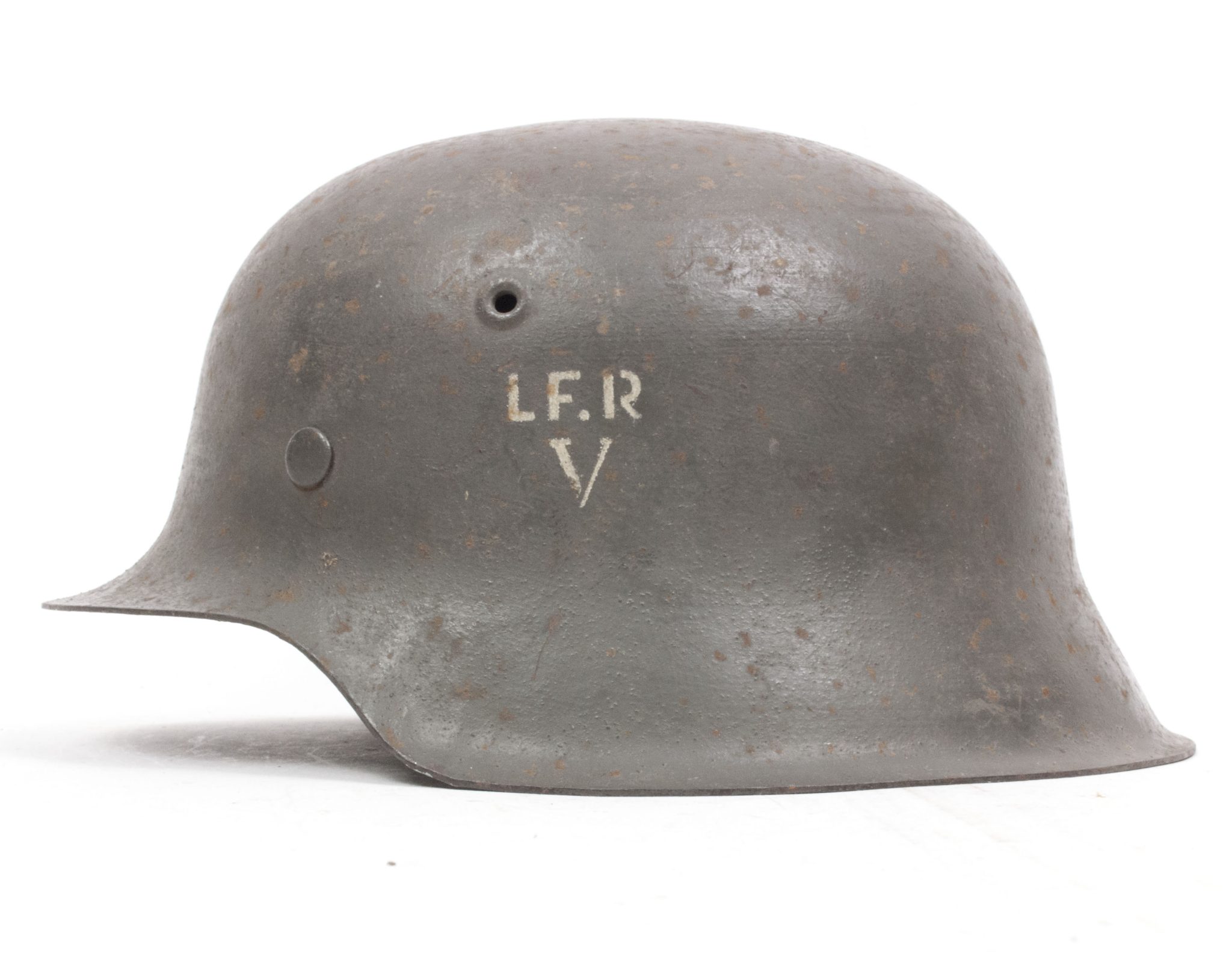 (Denmark) Collection of Five Danish WW2 reissued M42 “Lokal Forsvars Region I-V” helmets - One ex-SS reissued - rare - Image 147