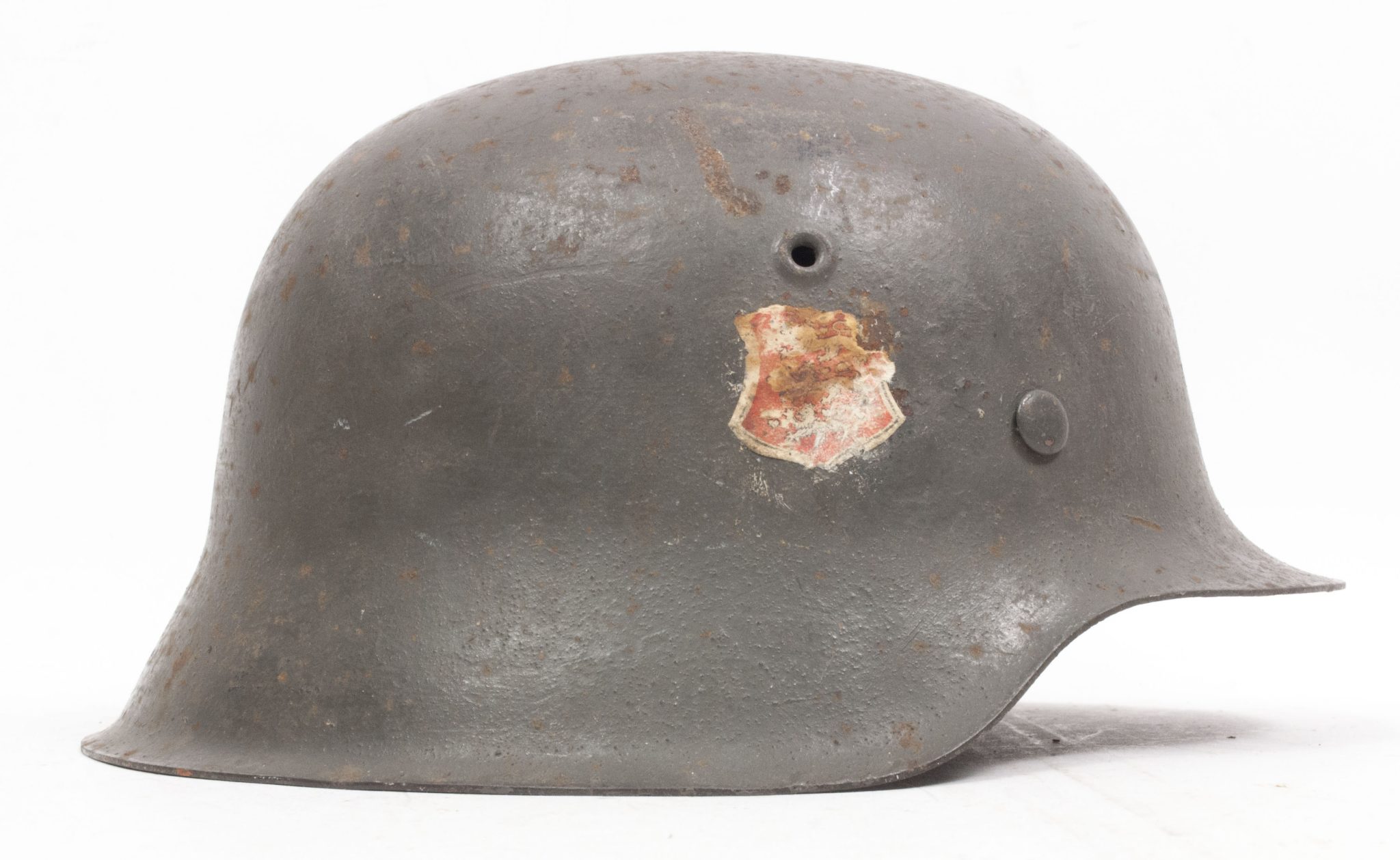 (Denmark) Collection of Five Danish WW2 reissued M42 “Lokal Forsvars Region I-V” helmets - One ex-SS reissued - rare - Image 158