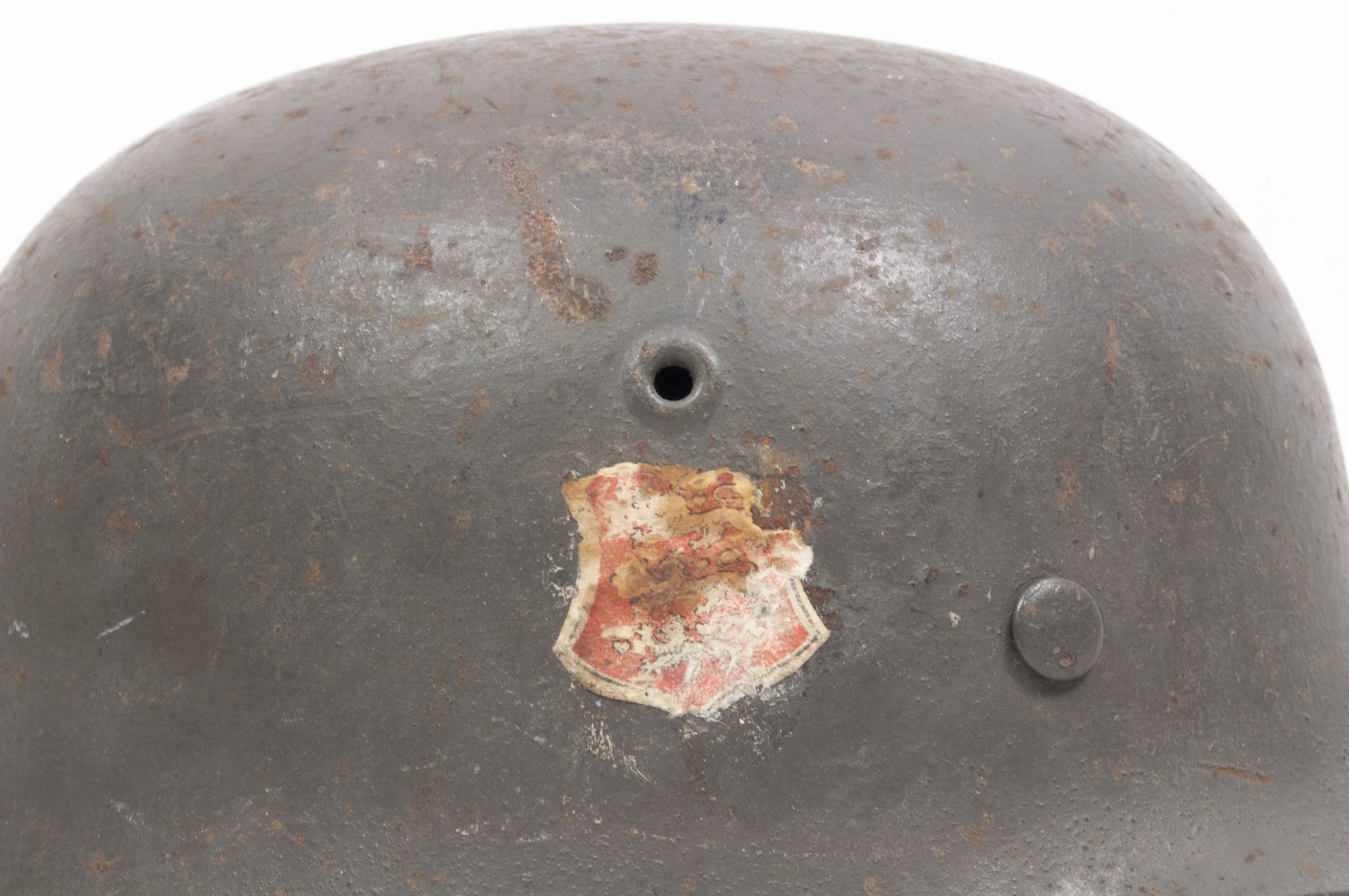 (Denmark) Collection of Five Danish WW2 reissued M42 “Lokal Forsvars Region I-V” helmets - One ex-SS reissued - rare - Image 161