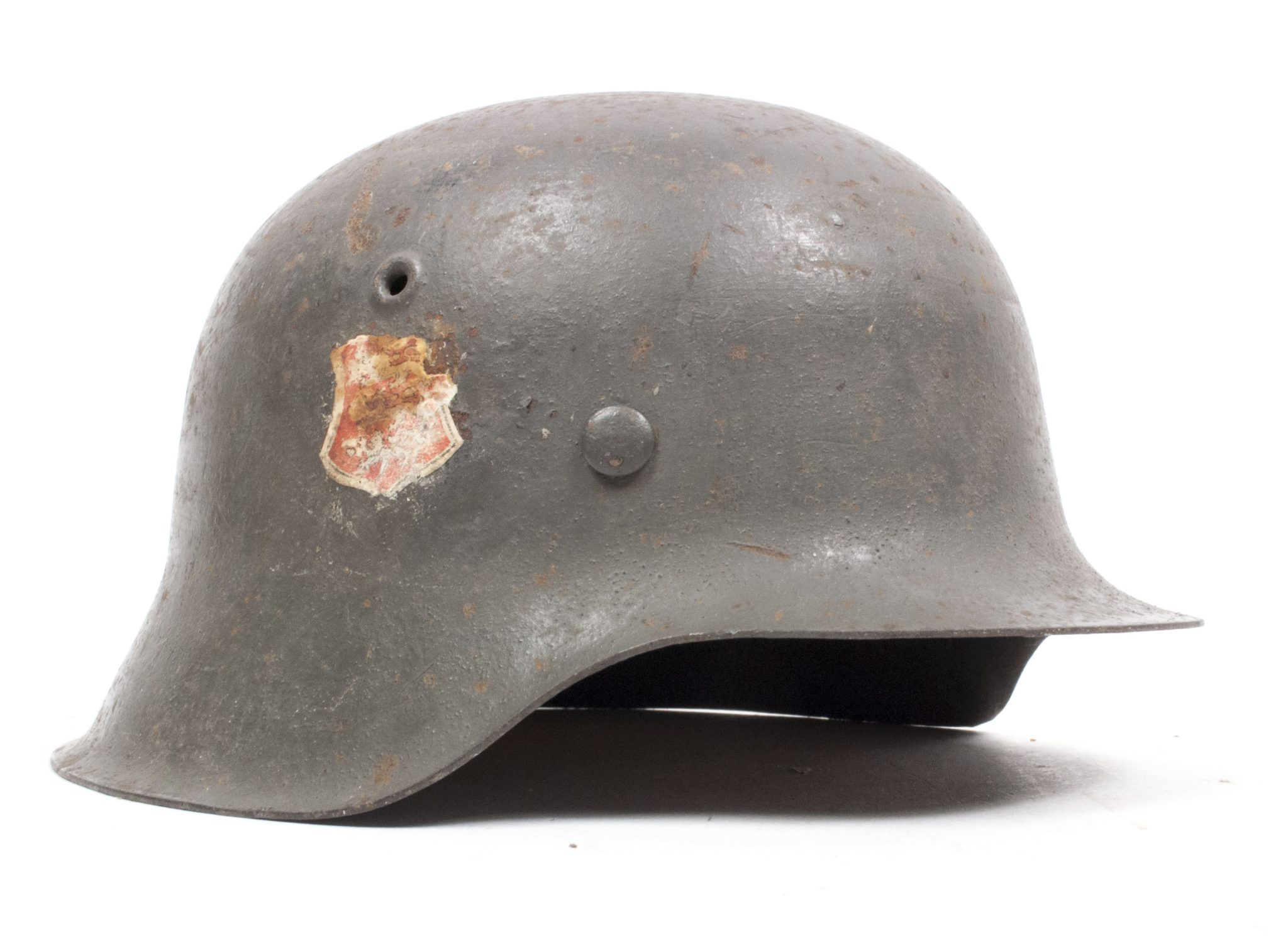 (Denmark) Collection of Five Danish WW2 reissued M42 “Lokal Forsvars Region I-V” helmets - One ex-SS reissued - rare - Image 167