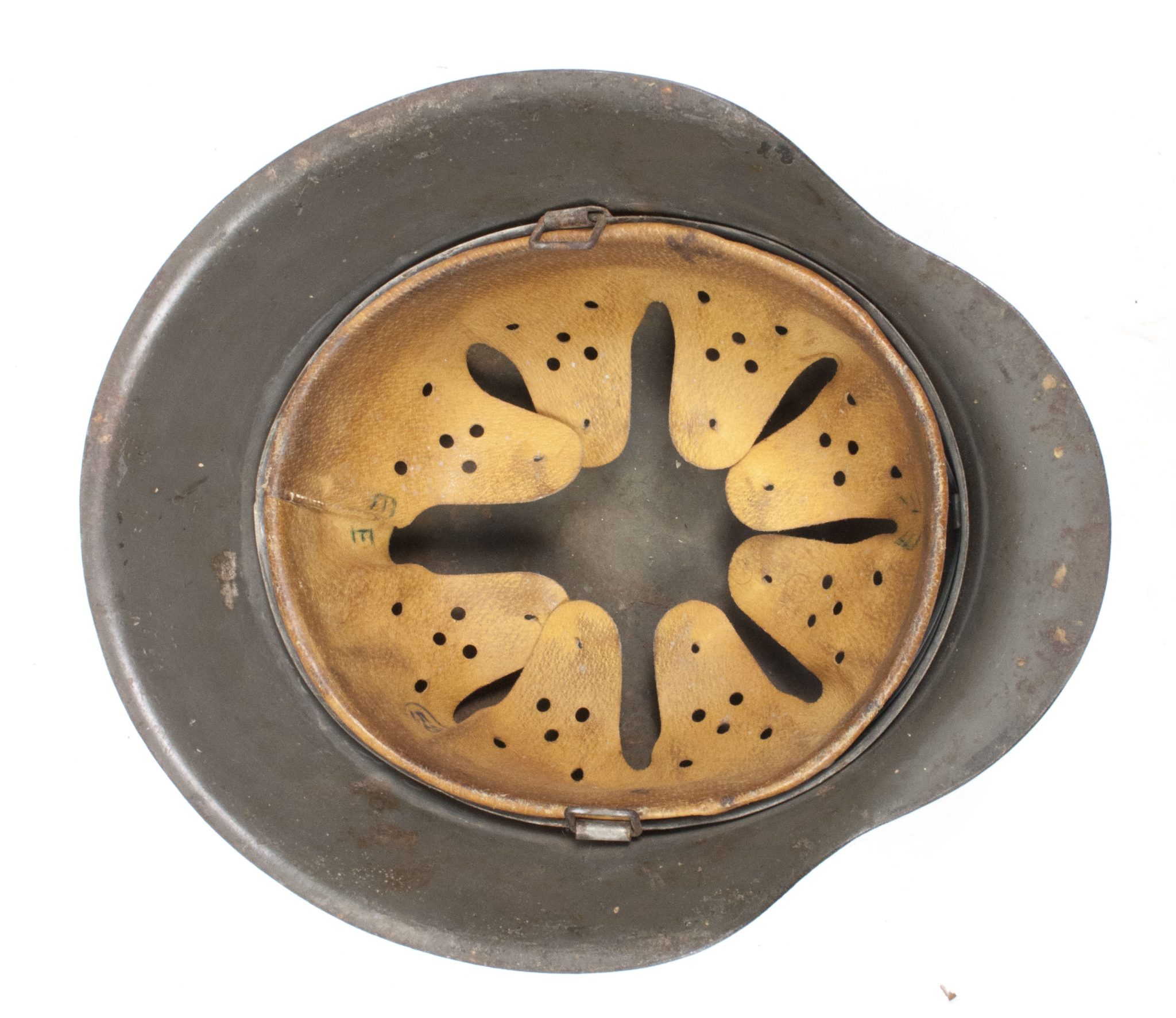 (Denmark) Collection of Five Danish WW2 reissued M42 “Lokal Forsvars Region I-V” helmets - One ex-SS reissued - rare - Image 24