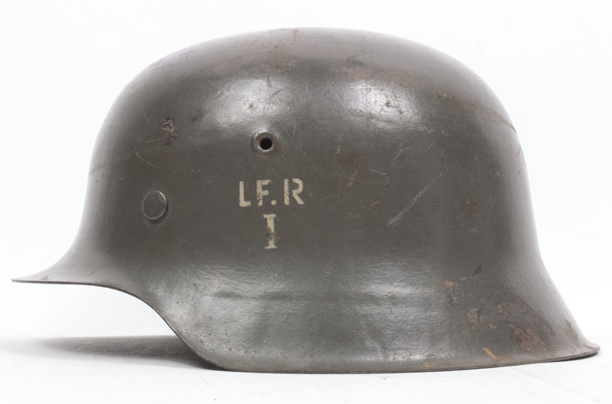 (Denmark) Collection of Five Danish WW2 reissued M42 “Lokal Forsvars Region I-V” helmets - One ex-SS reissued - rare - Image 3