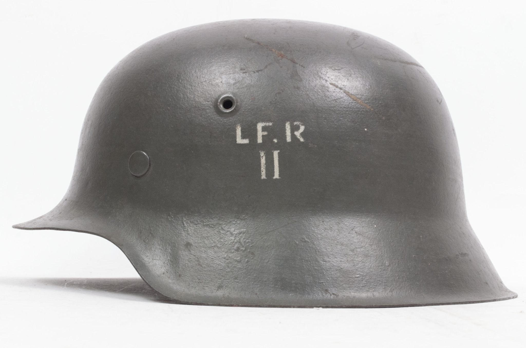 (Denmark) Collection of Five Danish WW2 reissued M42 “Lokal Forsvars Region I-V” helmets - One ex-SS reissued - rare - Image 37