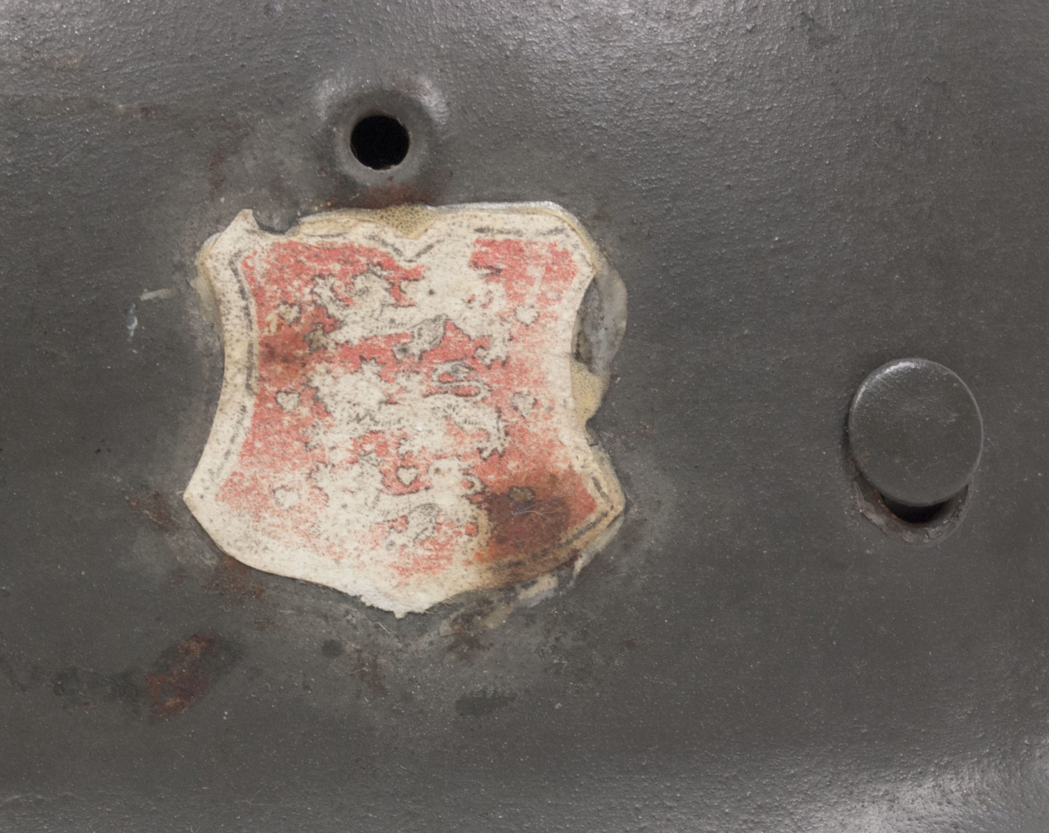 (Denmark) Collection of Five Danish WW2 reissued M42 “Lokal Forsvars Region I-V” helmets - One ex-SS reissued - rare - Image 48