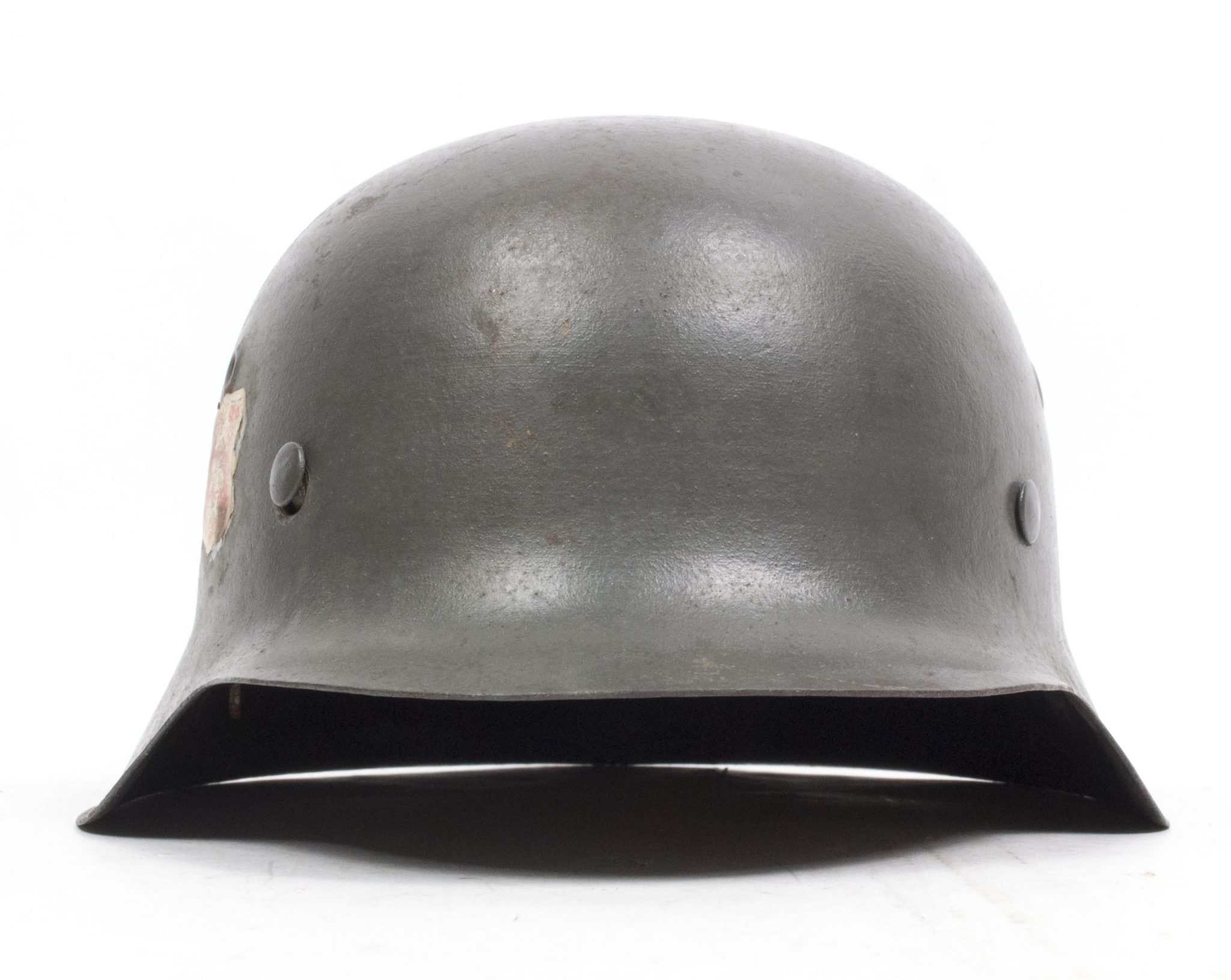 (Denmark) Collection of Five Danish WW2 reissued M42 “Lokal Forsvars Region I-V” helmets - One ex-SS reissued - rare - Image 50