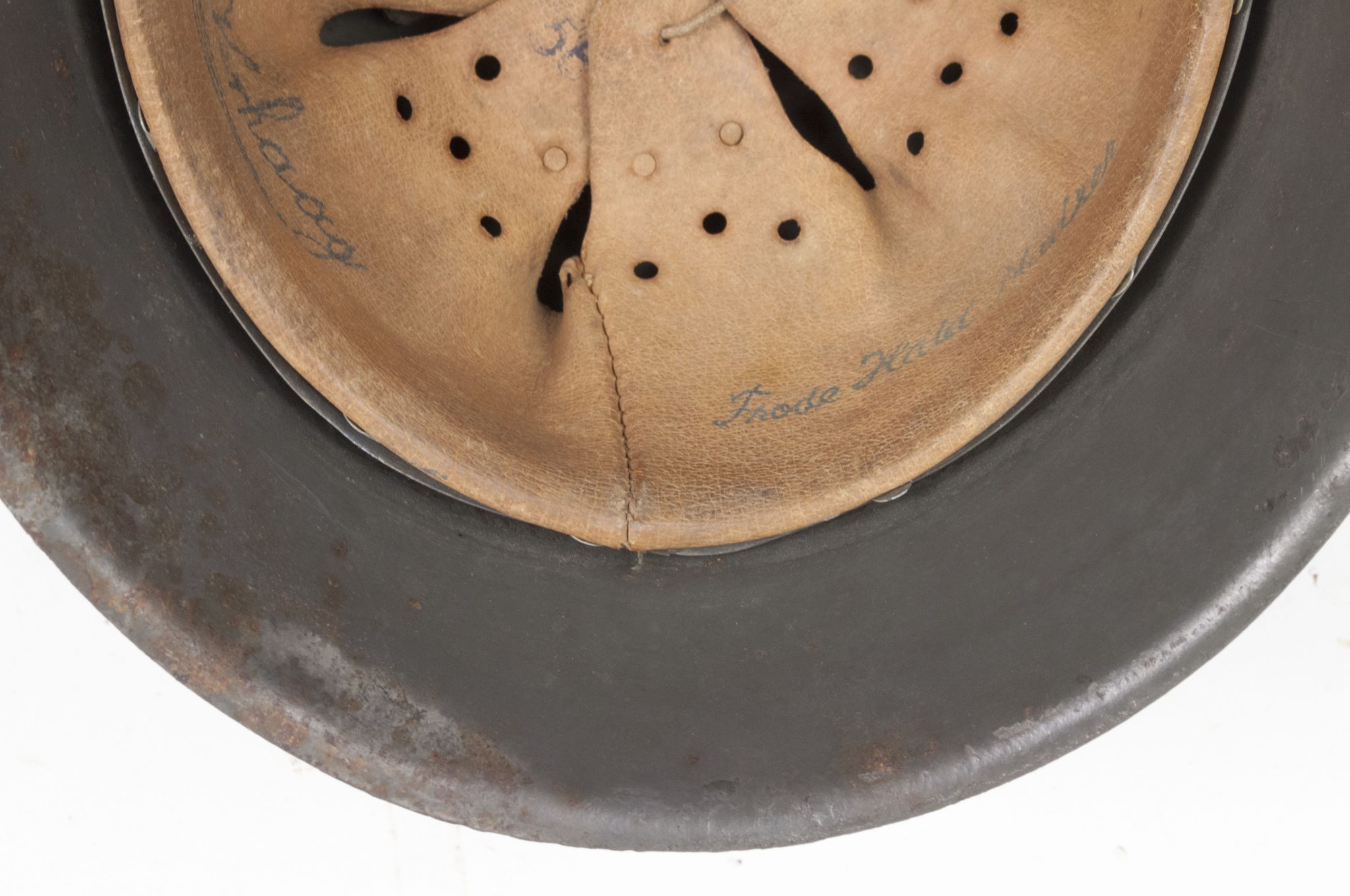 (Denmark) Collection of Five Danish WW2 reissued M42 “Lokal Forsvars Region I-V” helmets - One ex-SS reissued - rare - Image 56