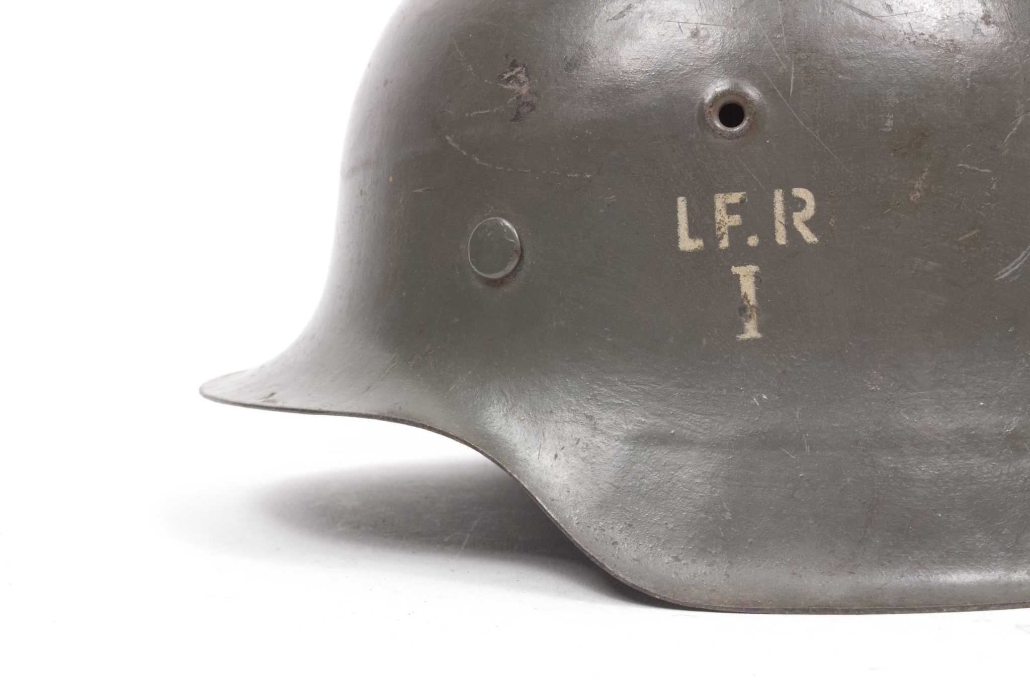 (Denmark) Collection of Five Danish WW2 reissued M42 “Lokal Forsvars Region I-V” helmets - One ex-SS reissued - rare - Image 6