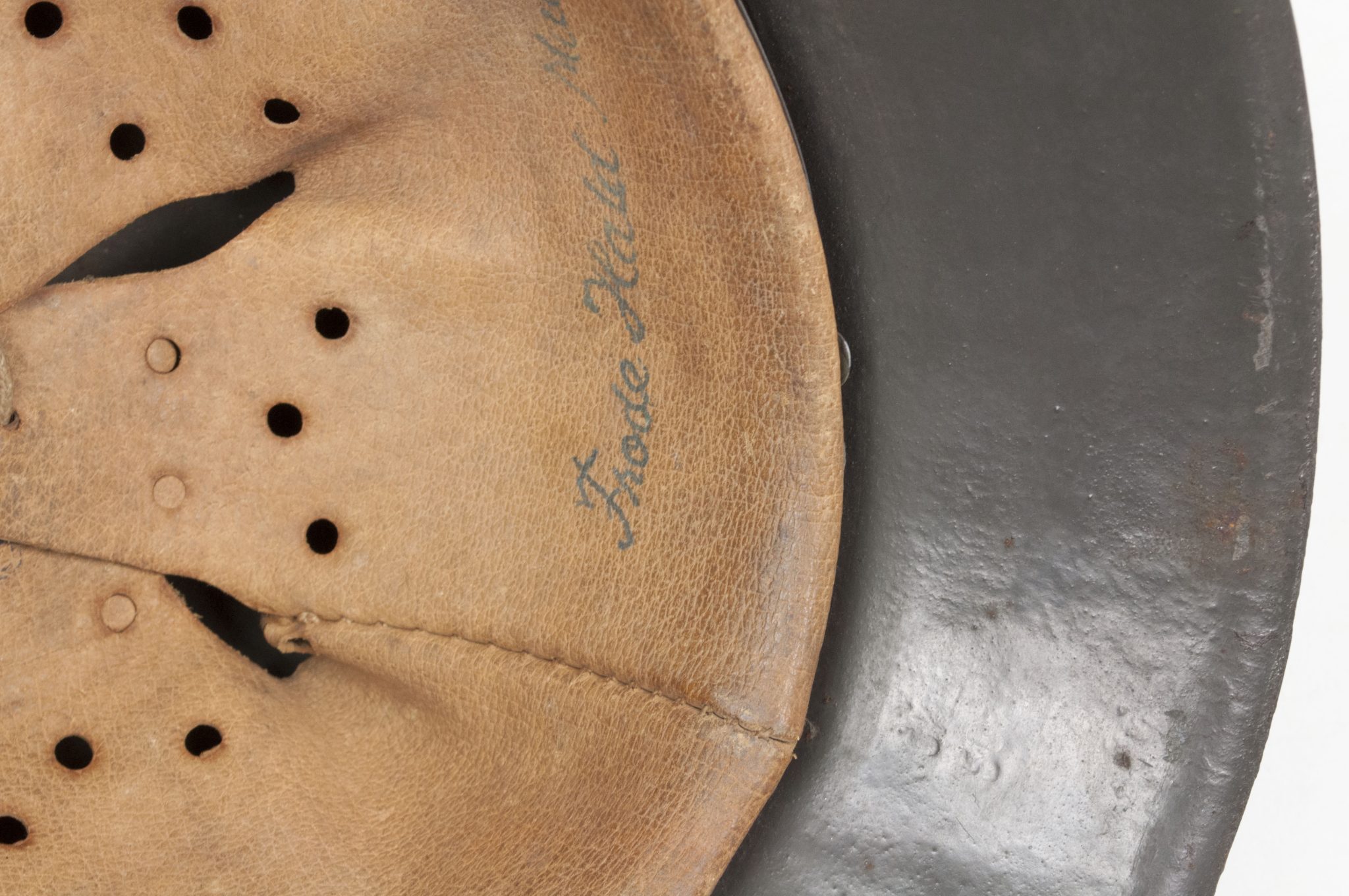 (Denmark) Collection of Five Danish WW2 reissued M42 “Lokal Forsvars Region I-V” helmets - One ex-SS reissued - rare - Image 61