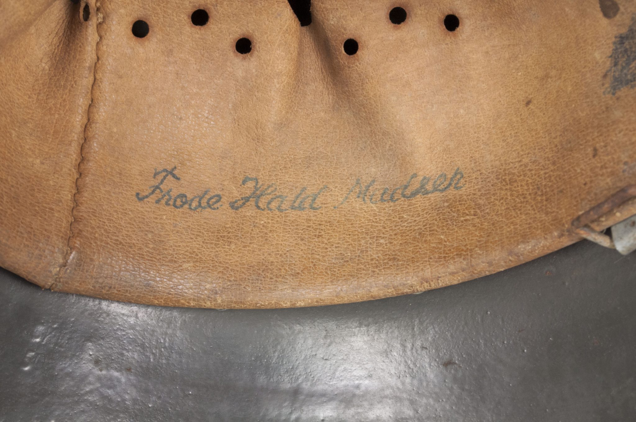 (Denmark) Collection of Five Danish WW2 reissued M42 “Lokal Forsvars Region I-V” helmets - One ex-SS reissued - rare - Image 62