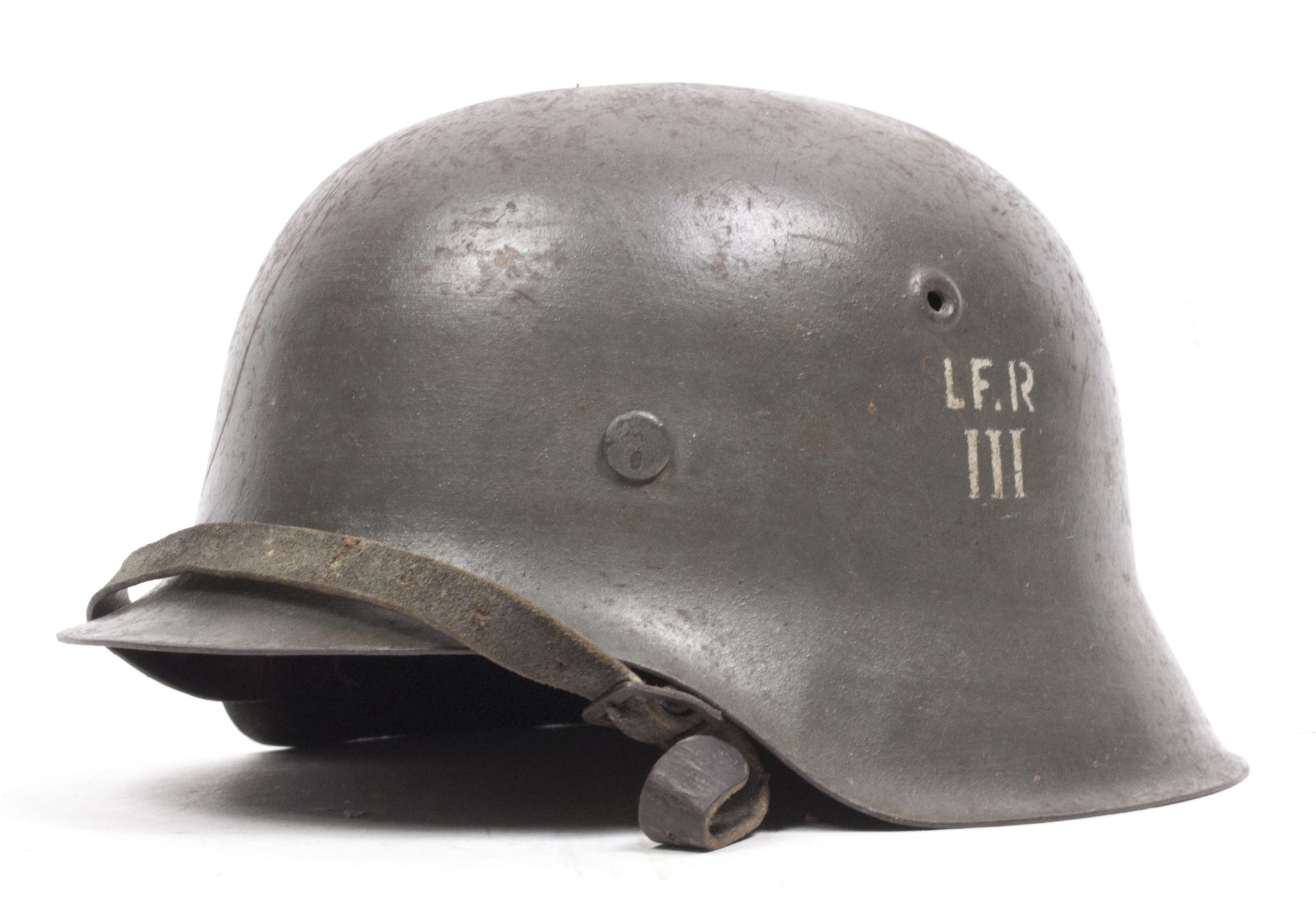 (Denmark) Collection of Five Danish WW2 reissued M42 “Lokal Forsvars Region I-V” helmets - One ex-SS reissued - rare - Image 73