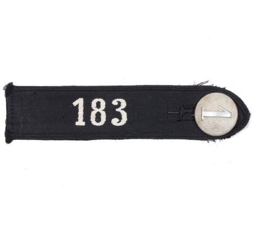Deutsche Jugend (DJ) shoulder board Jungbann 183 wih Button 1 + RZM paper tag