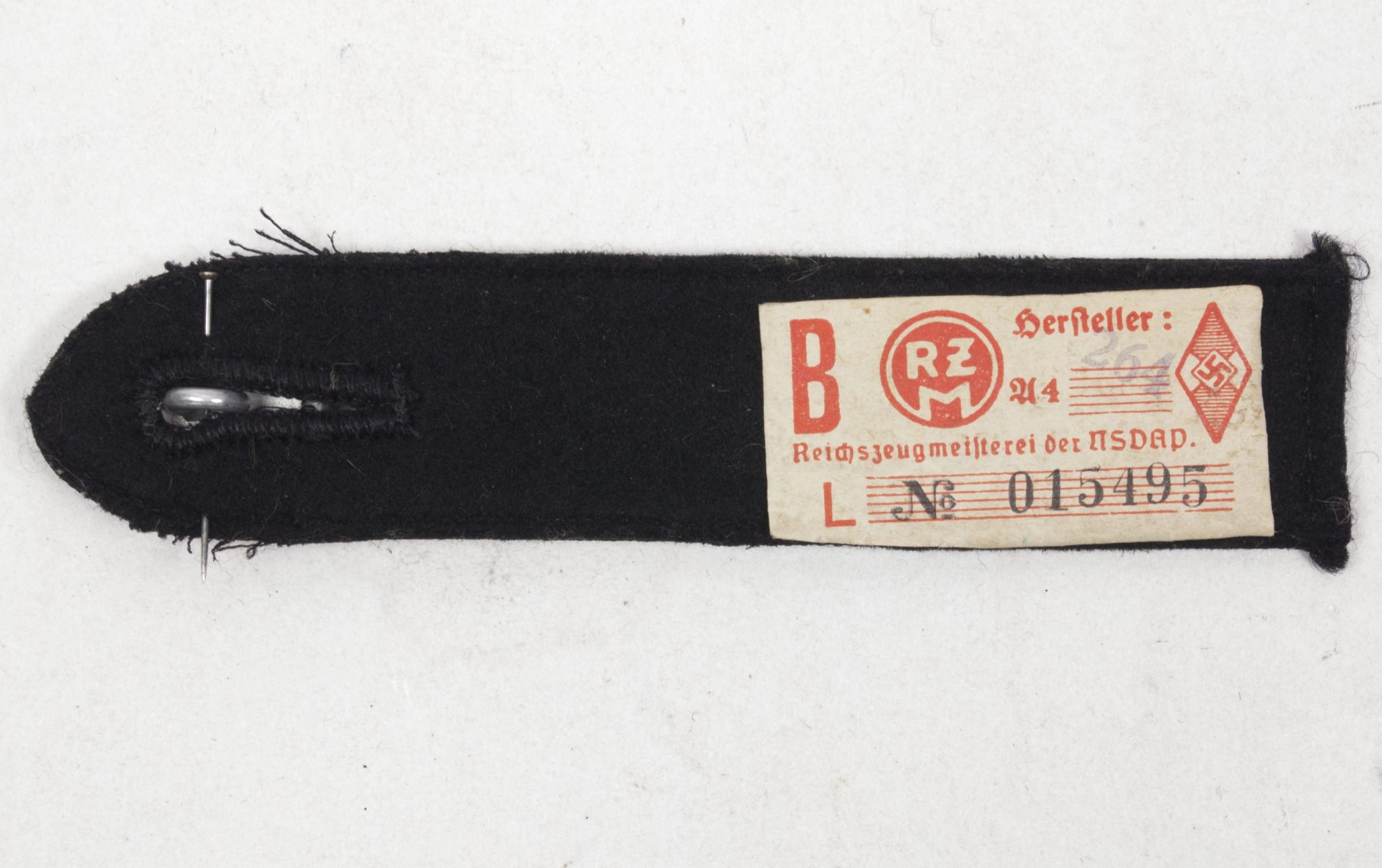 Deutsche Jugend (DJ) shoulder board Jungbann 183 wih Button 1 + RZM paper tag (4) Deutsche Jugend (DJ) shoulder board Jungbann 183 wih Button 1 + RZM paper tag