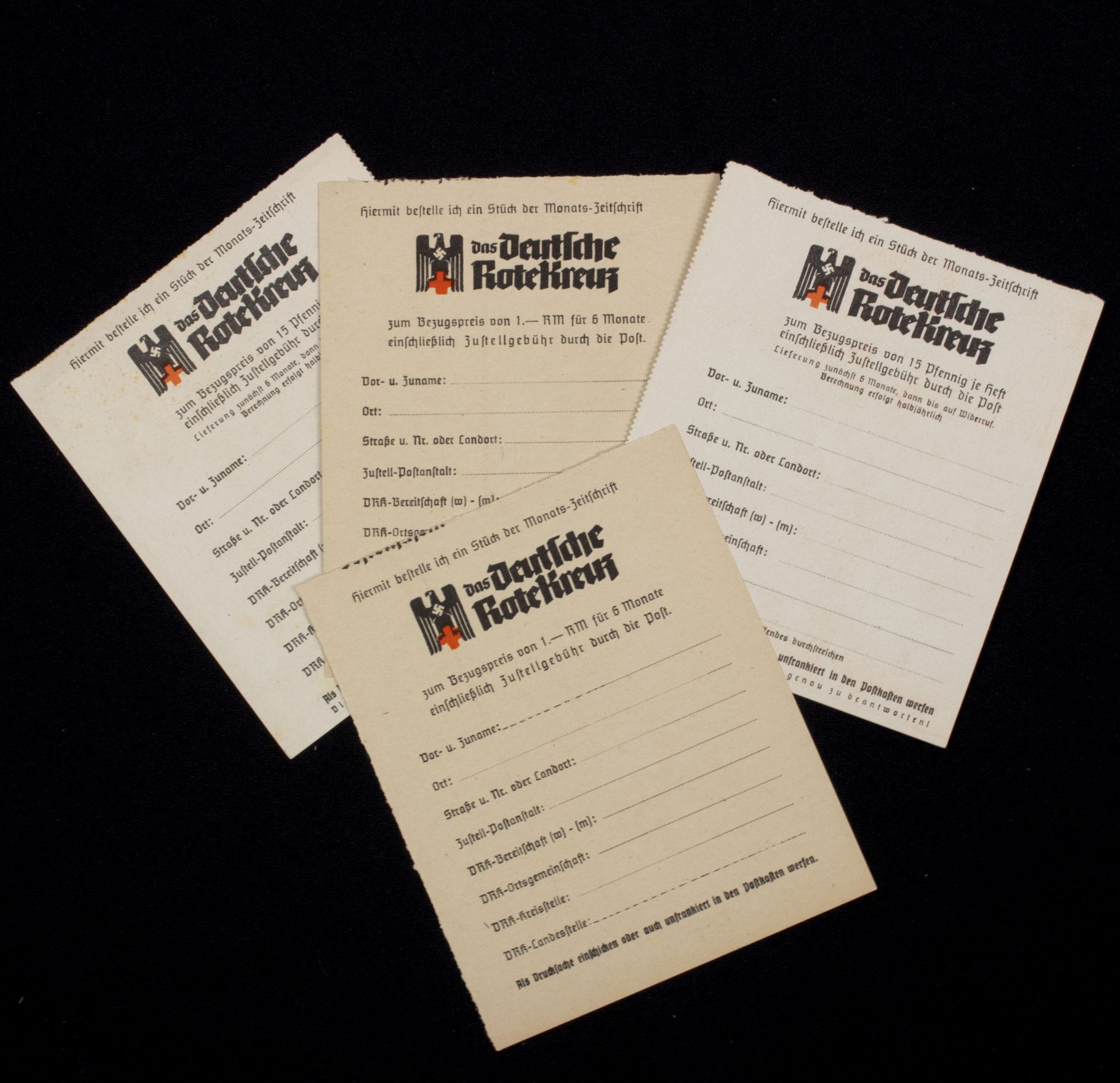 Deutsche Rote Kreuz (DRK) Order form for the DRK Monthly Magazine (DRK Monats-Zeitschrift)