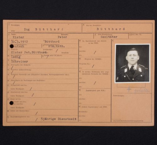 Deutsche Rote Kreuz (DRK) adninistration card with photo (Sanitäter)