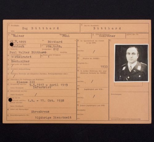 Deutsche Rote Kreuz (DRK) adninistration card with photo (Sanitäter)