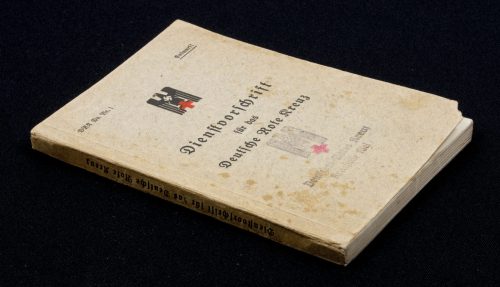 (Book) Dienstvorschrift für das Deutsche Rote Kreuz (DRK) Nr. 1. Spine and cover repaired with acid free museum tape, the bookblock and content are further in good condition.