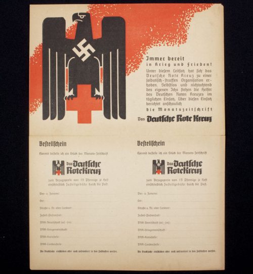 (Folder) Deutsche Rote Kreuz - Bestellschein DRK Magazine