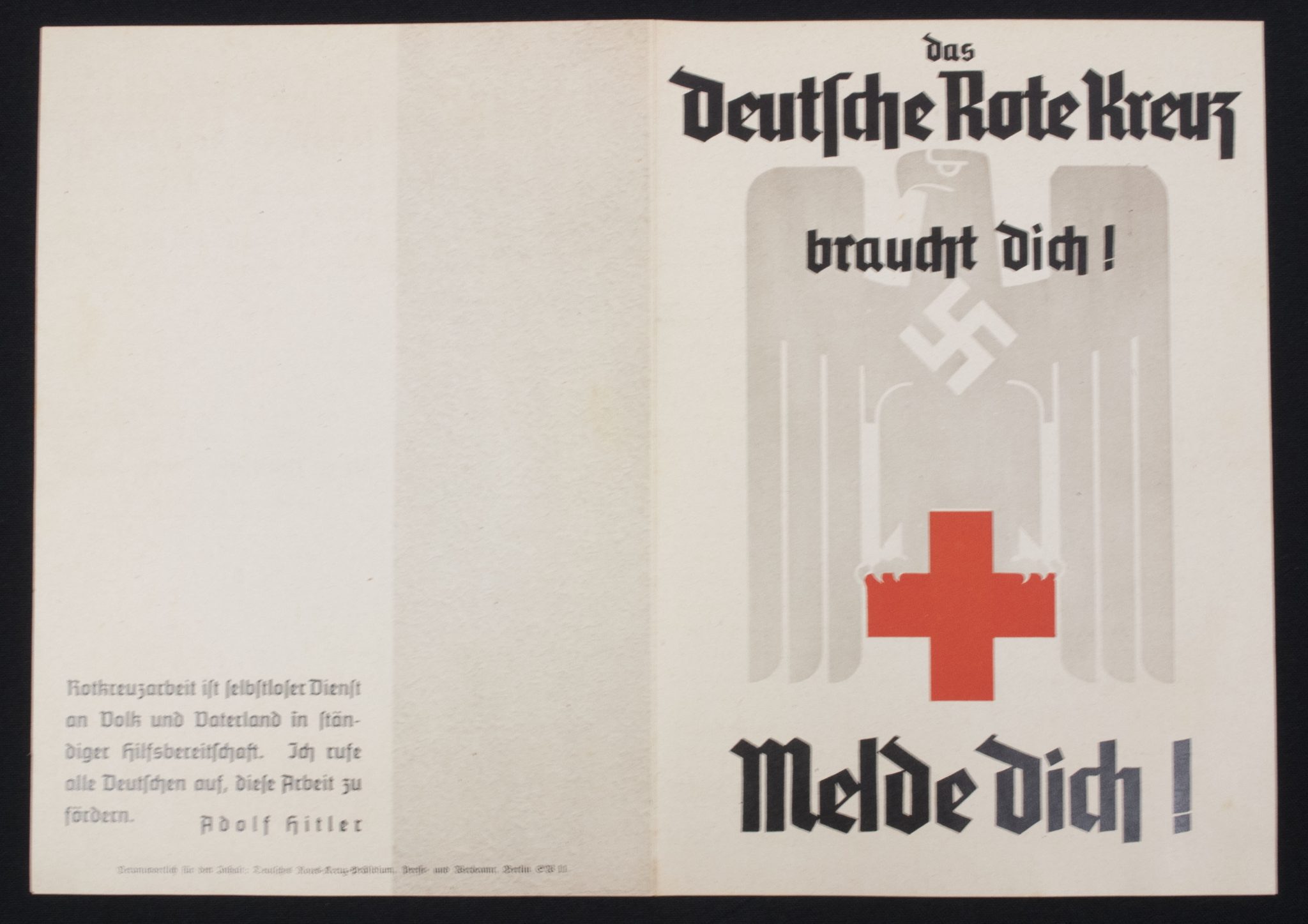 (Folder) Deutsche Rote Kreuz braucht Dich! Melde Dich! (Aufnahmeschein) (2) (Folder) Deutsche Rote Kreuz braucht Dich! Melde Dich! (Aufnahmeschein)